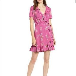 PAIGE – Cardamom Floral Ruffle Wrap Dress